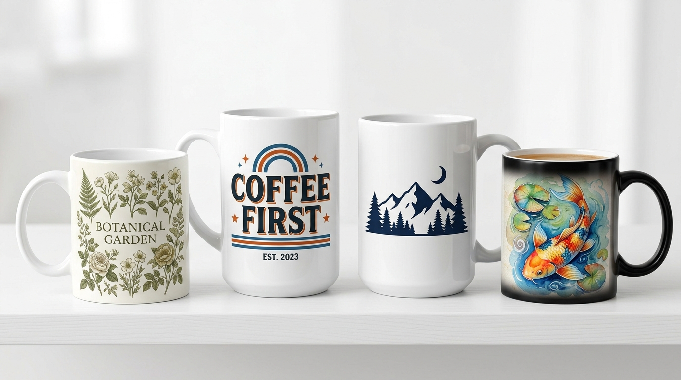 AI-Generated Mug Designs — Print-Ready in Minutes