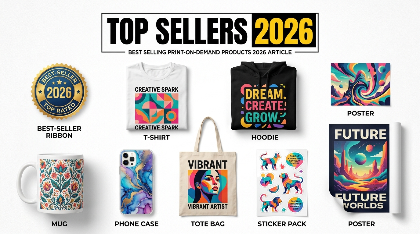 Best Selling Print-on-Demand Products in 2026 (Data-Backed Guide)