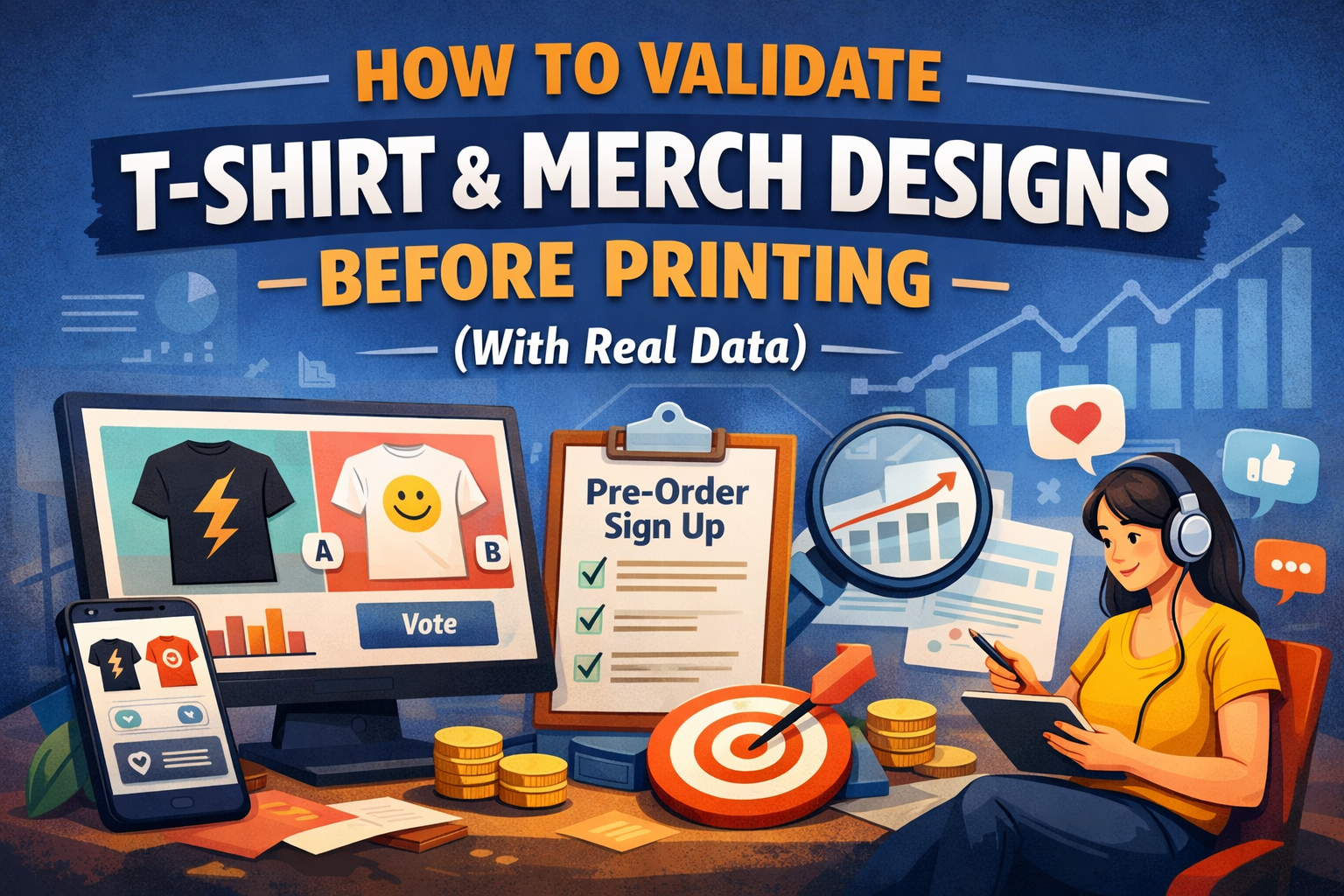How to Validate T-Shirt and Merch Designs Before Printing (With Real Data)