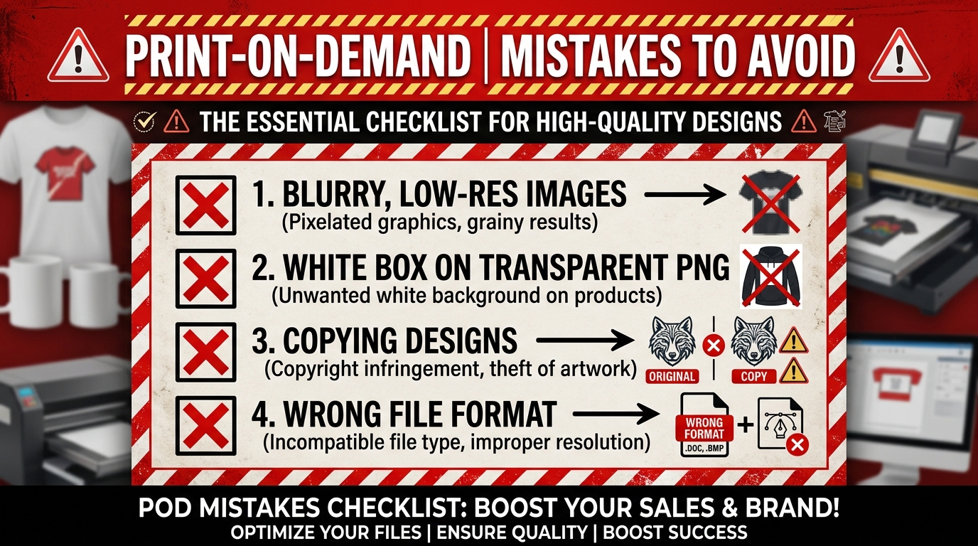 10 Print-on-Demand Mistakes That Kill Your Sales (And How to Fix Them)