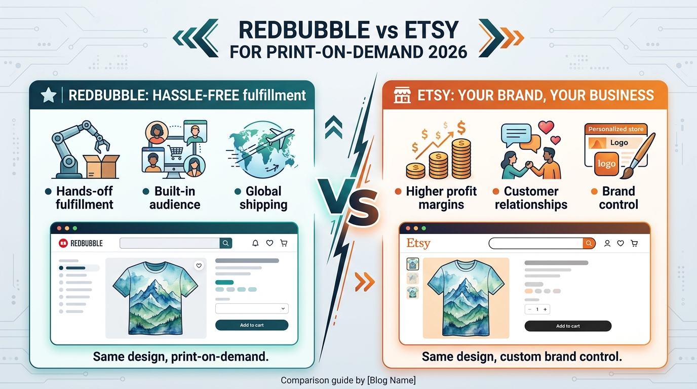 Redbubble vs Etsy for Print-on-Demand: Which Should You Choose in 2026?