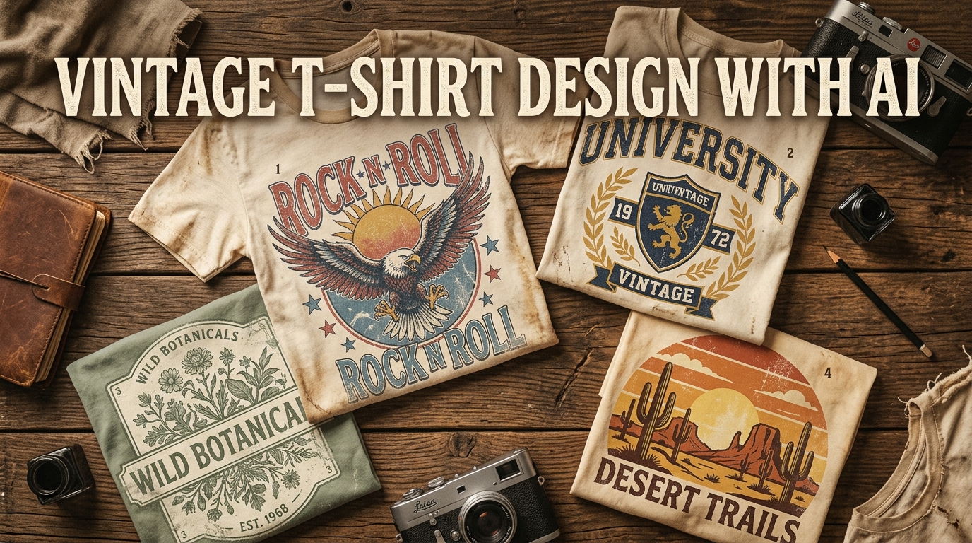 How to Create Vintage T-Shirt Designs with AI (Complete Guide for 2026)
