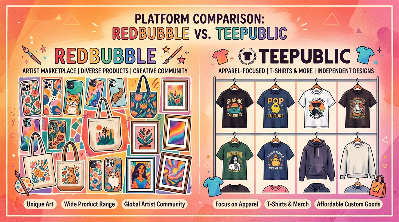 Redbubble vs Teepublic: Platform Overview